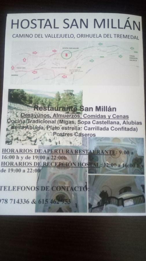 Hostal Restaurante San Millan Orihuela del Tremedal Exterior foto
